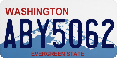 WA license plate ABY5062