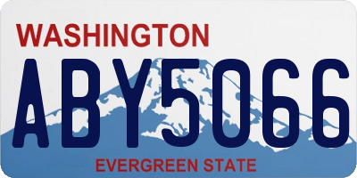WA license plate ABY5066