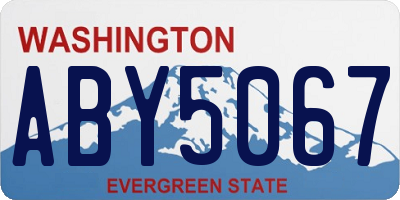 WA license plate ABY5067