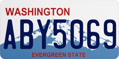 WA license plate ABY5069