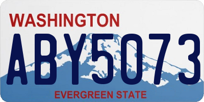 WA license plate ABY5073
