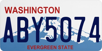 WA license plate ABY5074