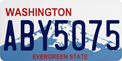 WA license plate ABY5075