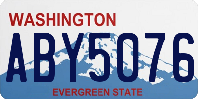 WA license plate ABY5076