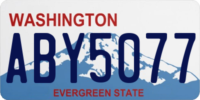 WA license plate ABY5077