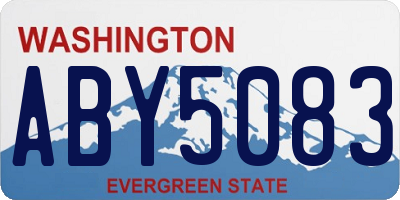 WA license plate ABY5083