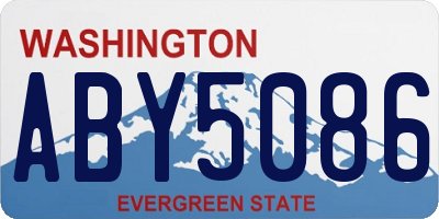 WA license plate ABY5086