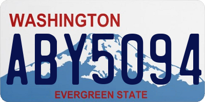 WA license plate ABY5094