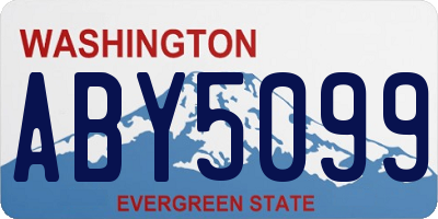 WA license plate ABY5099