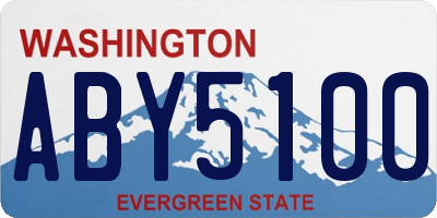 WA license plate ABY5100