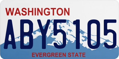 WA license plate ABY5105