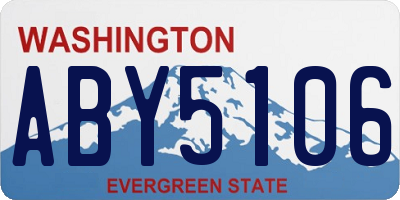 WA license plate ABY5106