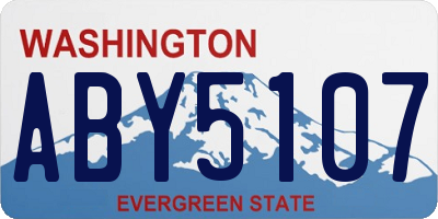 WA license plate ABY5107