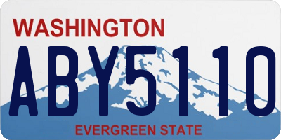 WA license plate ABY5110