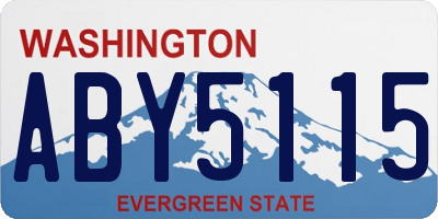 WA license plate ABY5115