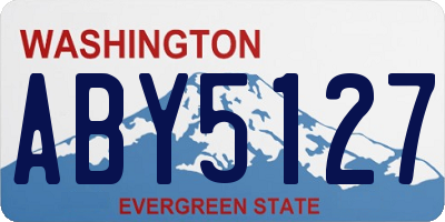 WA license plate ABY5127