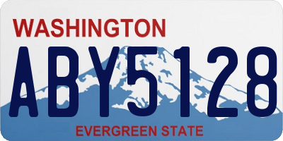 WA license plate ABY5128