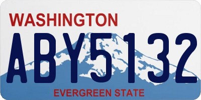 WA license plate ABY5132