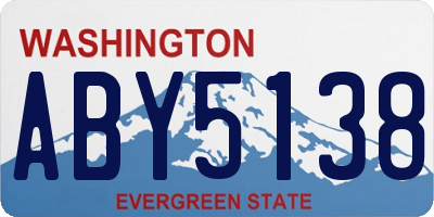WA license plate ABY5138