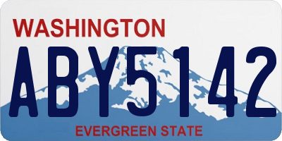 WA license plate ABY5142