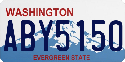 WA license plate ABY5150
