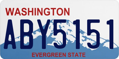 WA license plate ABY5151