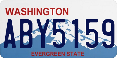 WA license plate ABY5159