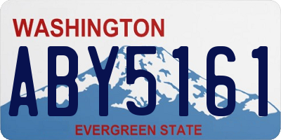 WA license plate ABY5161