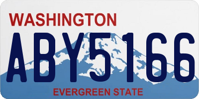 WA license plate ABY5166