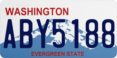 WA license plate ABY5188