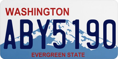 WA license plate ABY5190