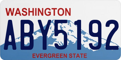 WA license plate ABY5192