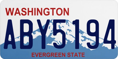 WA license plate ABY5194