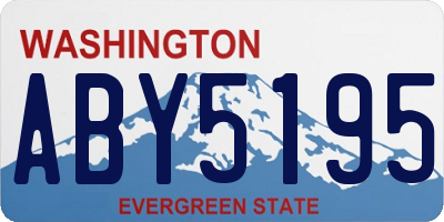 WA license plate ABY5195