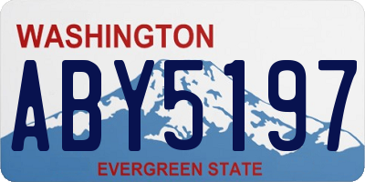 WA license plate ABY5197
