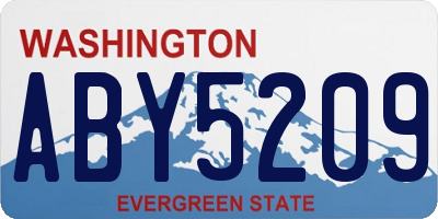 WA license plate ABY5209