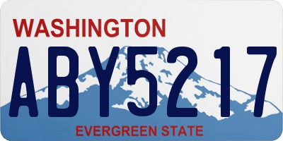 WA license plate ABY5217