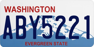 WA license plate ABY5221