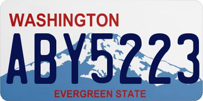 WA license plate ABY5223