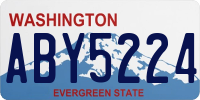 WA license plate ABY5224