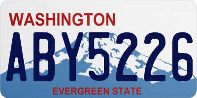 WA license plate ABY5226