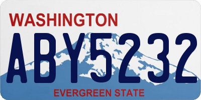 WA license plate ABY5232