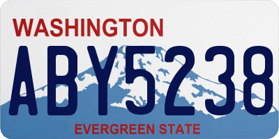 WA license plate ABY5238