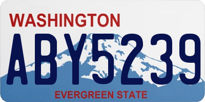 WA license plate ABY5239