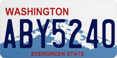 WA license plate ABY5240