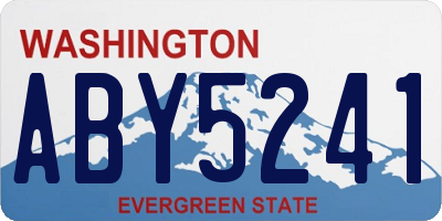 WA license plate ABY5241
