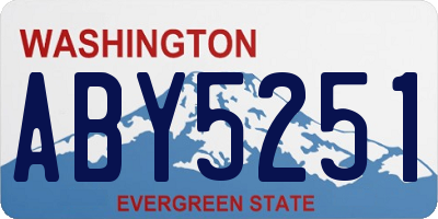 WA license plate ABY5251