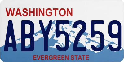WA license plate ABY5259