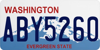 WA license plate ABY5260