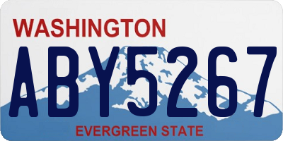 WA license plate ABY5267